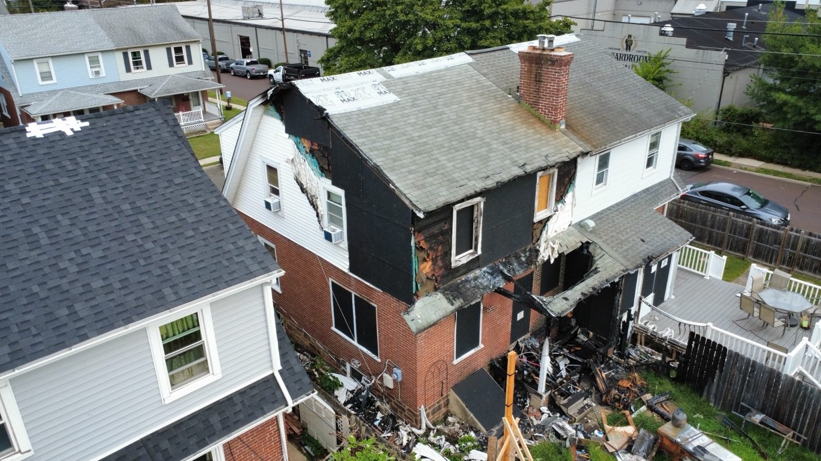 Drone documentation of roof damage for insurance claim — Shelby Roofing Services PA NJ