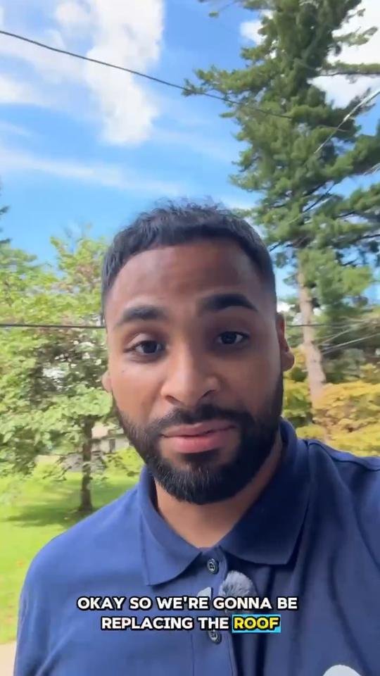 Miguel Cespedes introducing a new roof and Hardie siding project, Shelby Roofing Services video