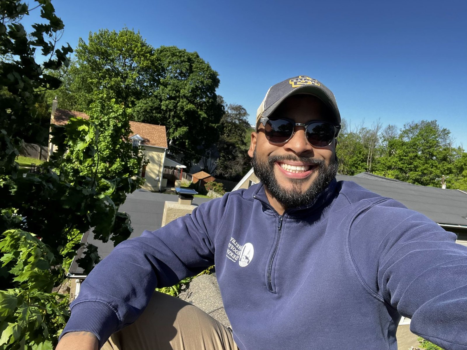 Miguel Cespedes conducting a roof inspection — on-site evaluation, Greater Philadelphia Area