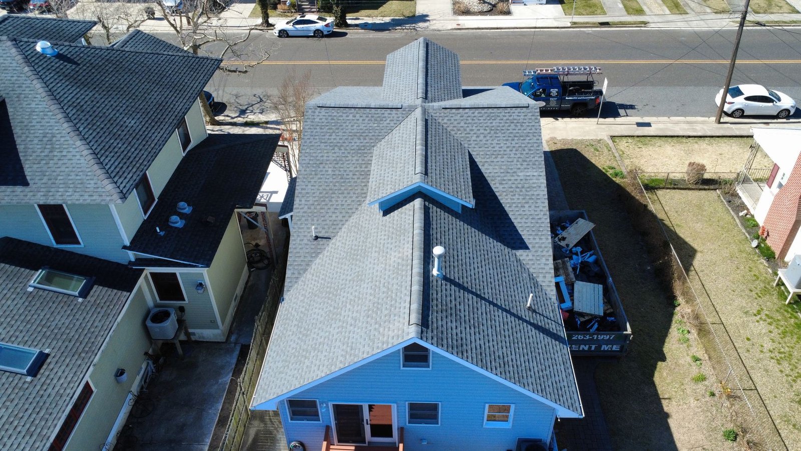 After — side view of completed Cape Cod — Shelby Roofing Services NJ