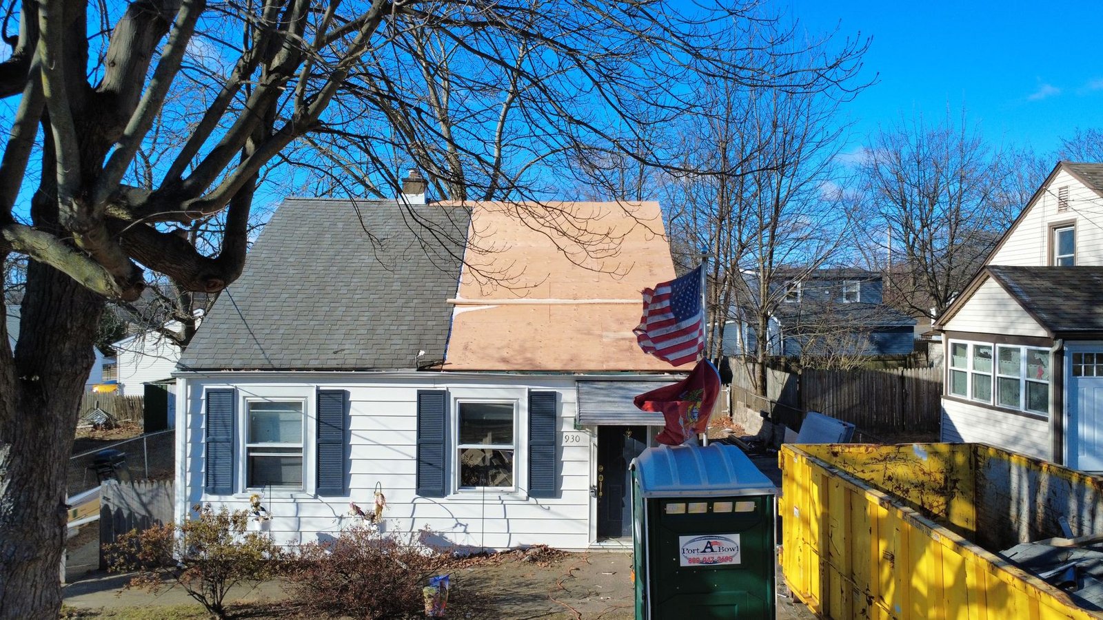 In-progress — tear-off and installation on Cape Cod bungalow, NJ