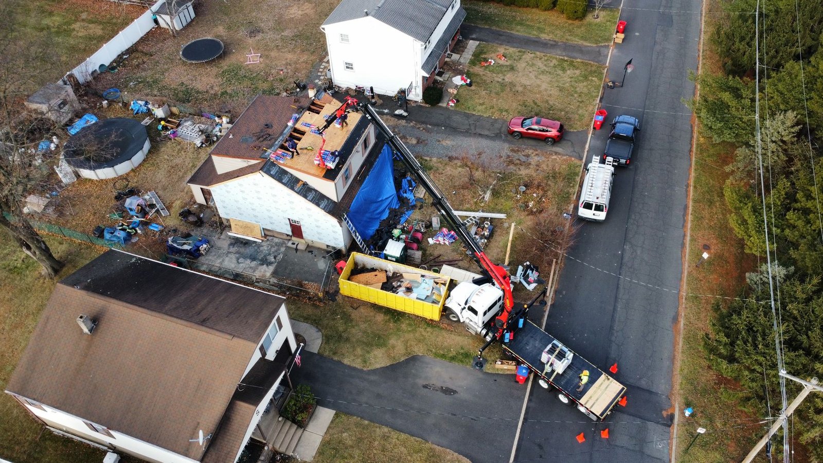 In-progress — new shingle installation beginning on gambrel cape, NJ