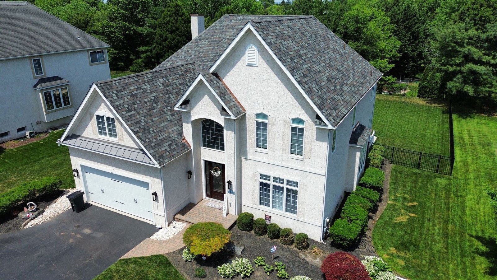 After — completed shingle replacement front close view — Shelby Roofing Services PA