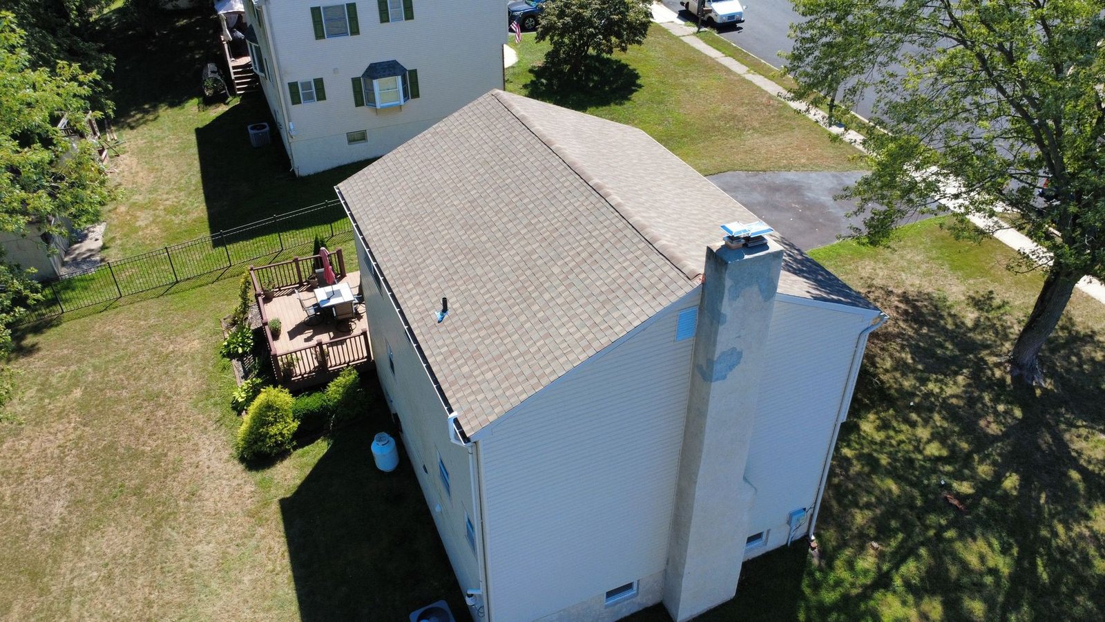 After — side view of completed colonial — Shelby Roofing Services PA
