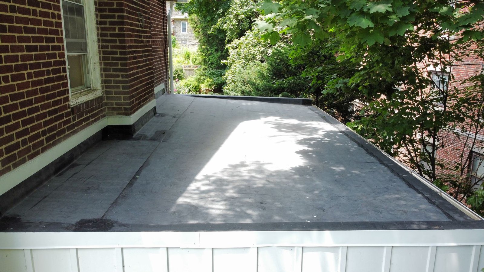 After — new EPDM flat roof installation by Shelby Roofing Services PA
