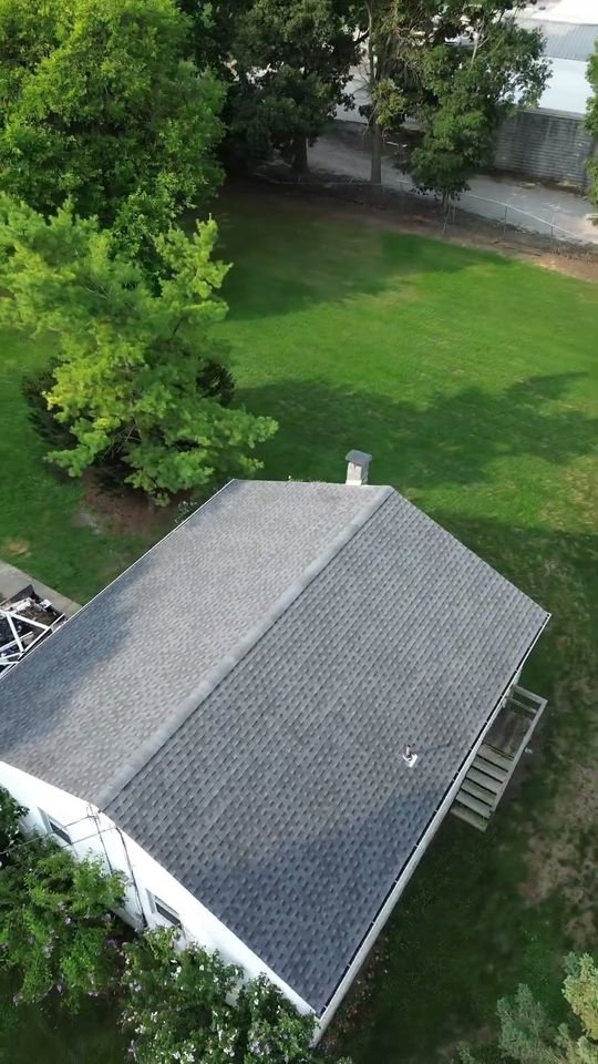 Full roof drone transformation from tear-off to finished roof — Shelby Roofing Services